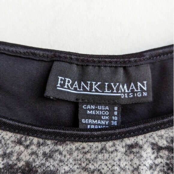 Frank Lyman rocker grunge distressed 3/4 sleeve sheath dress - Picture 3 of 5